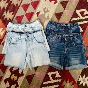 Set of 4 - Cat & Jack Kids Denim Shorts - Light Blue and Dark Blue